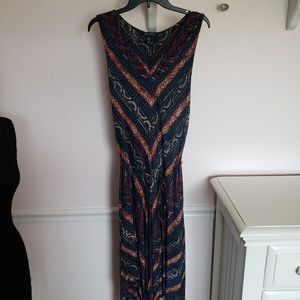 Ralph Lauren Printed Maxi Dress with Ties